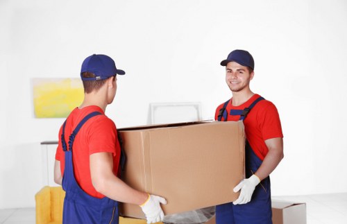 House removalists working in a Streatham street with residential homes