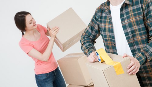 Packed removal van ready for a local move in Streatham