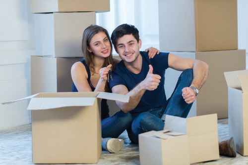 Unpacking boxes and organising a new home in Streatham
