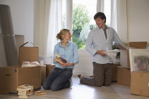 Moving vehicle supporting a flat or house relocation in Streatham
